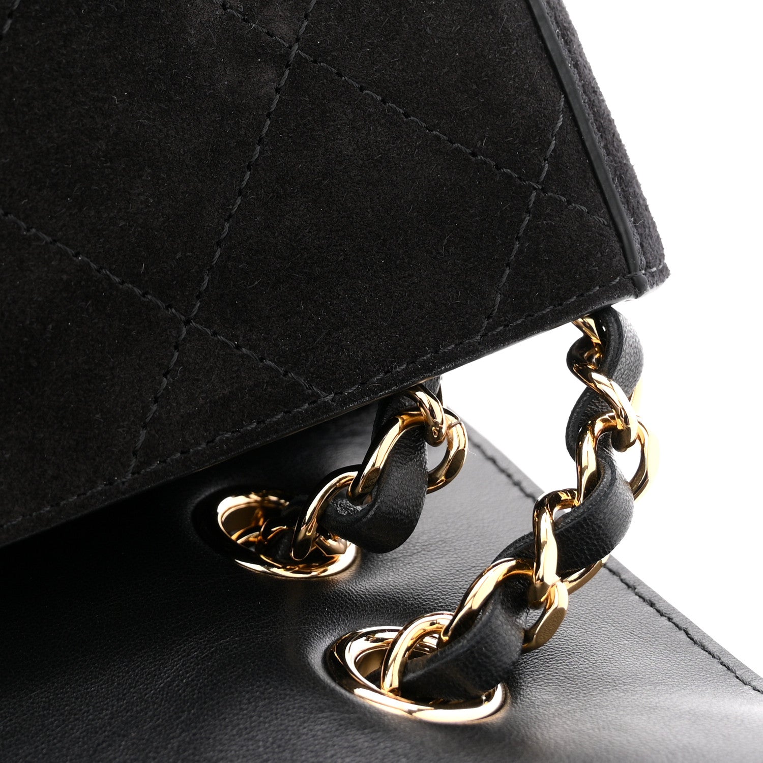 Chanel Suede Calfskin Small Souplissimo Maxi Flap Black
