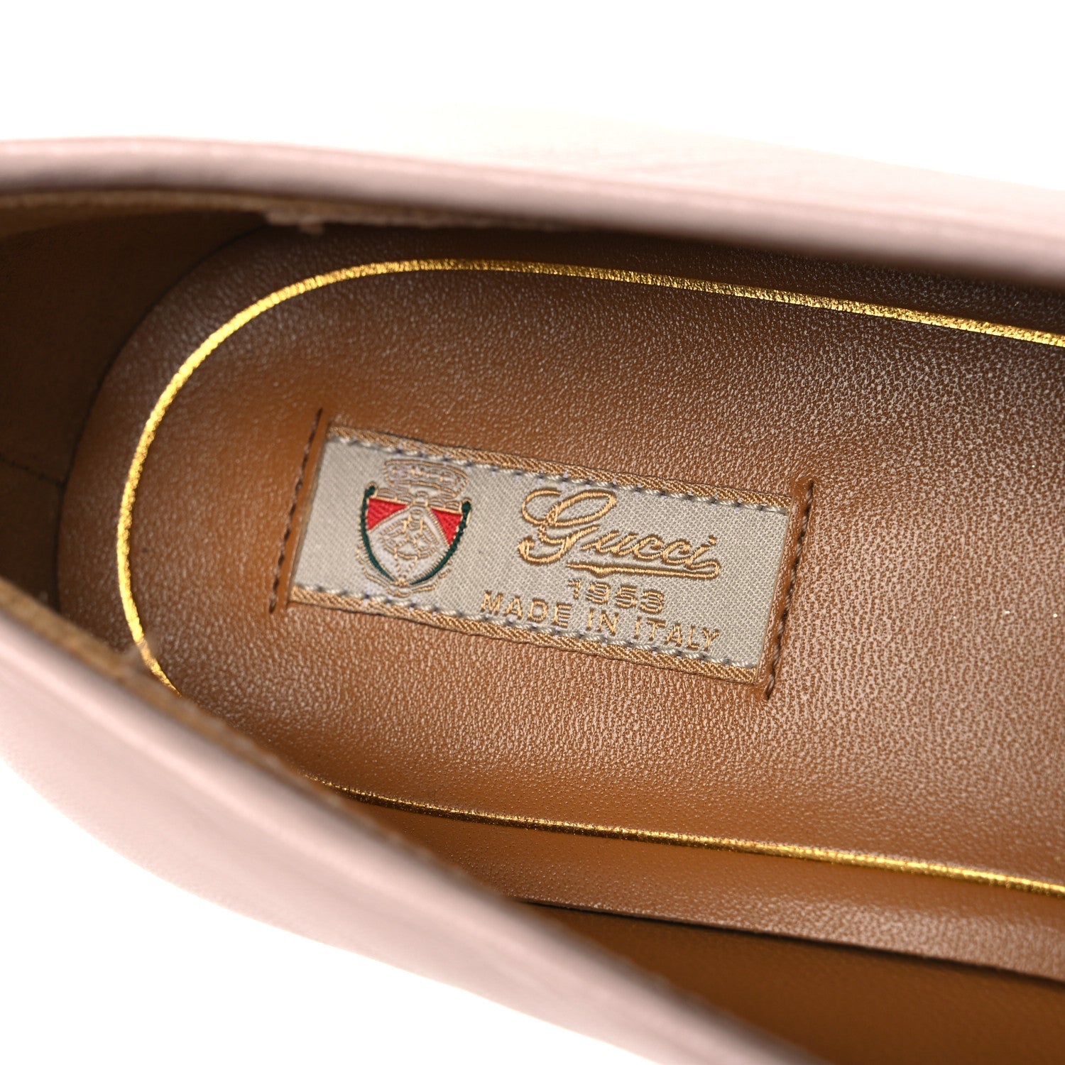 Gucci Malaga Kid Crystal Horsebit Womens Jordaan Loafers 37 Pink Hibiscus