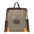Gucci GG Supreme Monogram Neo Vintage Drawstring Backpack Beige New Acero Crop