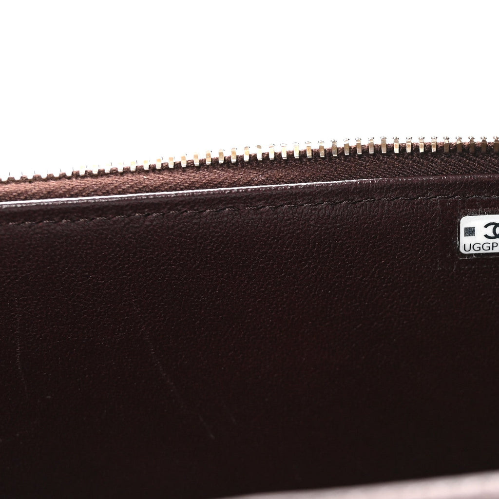Chanel Lambskin Quilted Small Top Handle Vanity Case With Chain Dark Brown