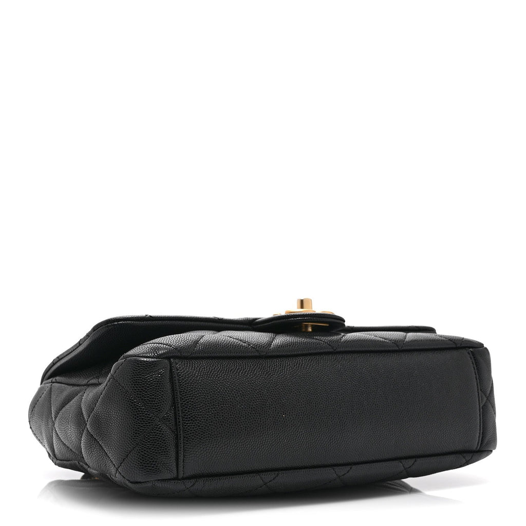 Chanel Caviar Quilted Medium Chain Flap  Black