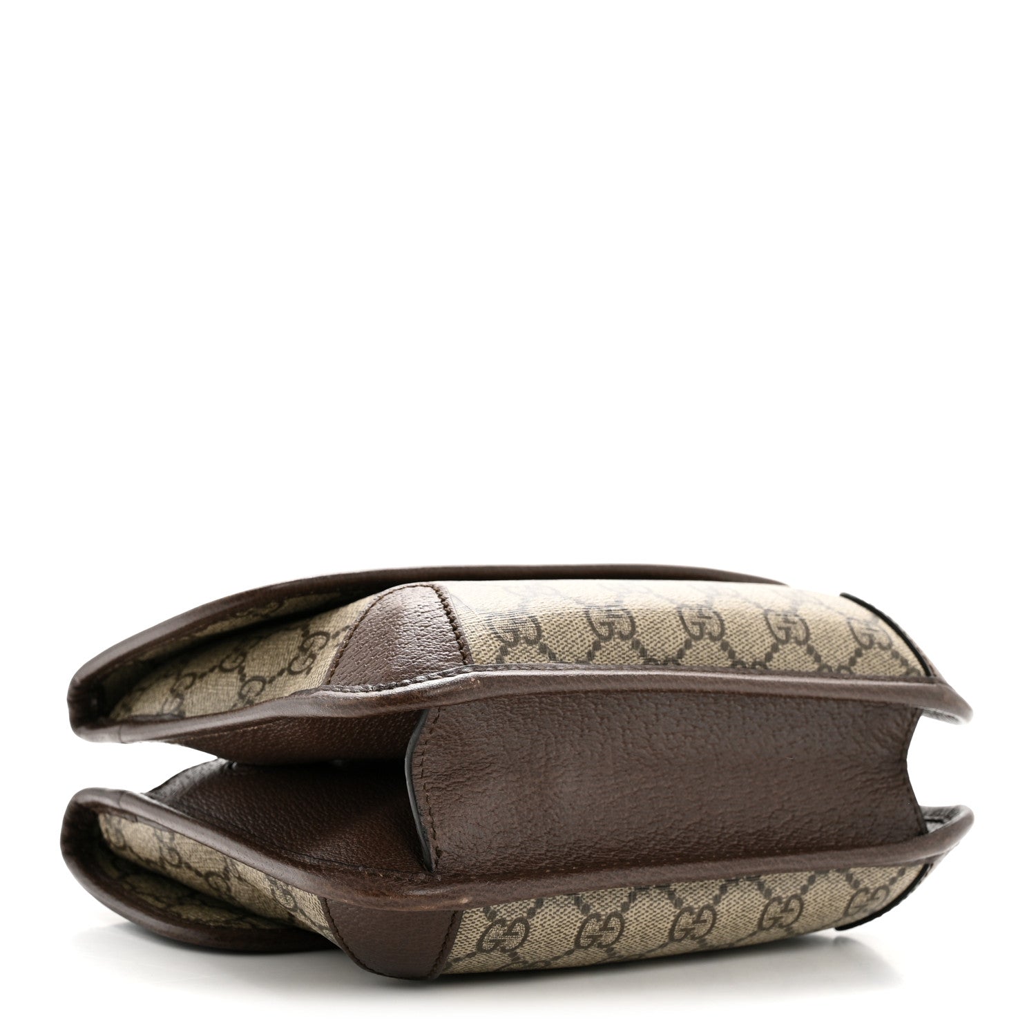 Gucci GG Supreme Monogram Web Small Neo Vintage Double Flap Messenger Bag Beige New Acero