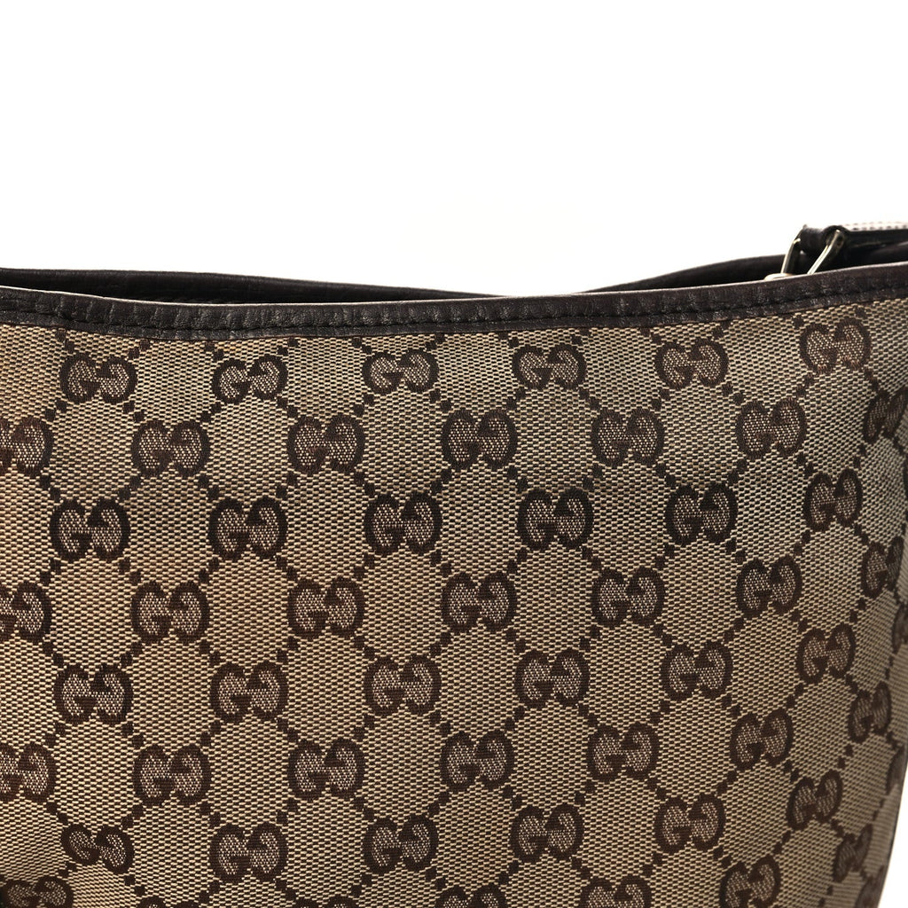 Gucci Monogram Web Jolicoeur Charms Messenger Dark Brown