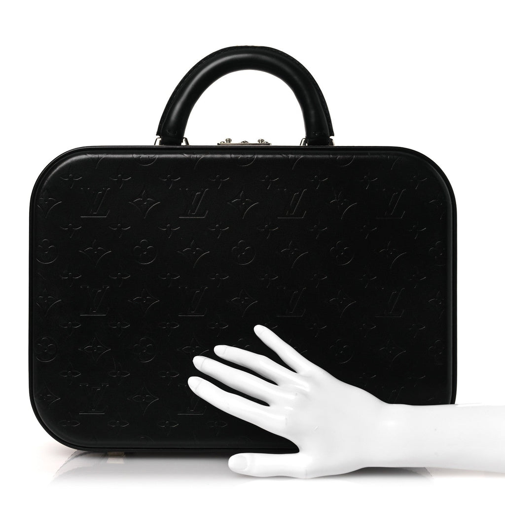 Louis Vuitton Monogram Glace Valisette MM Black