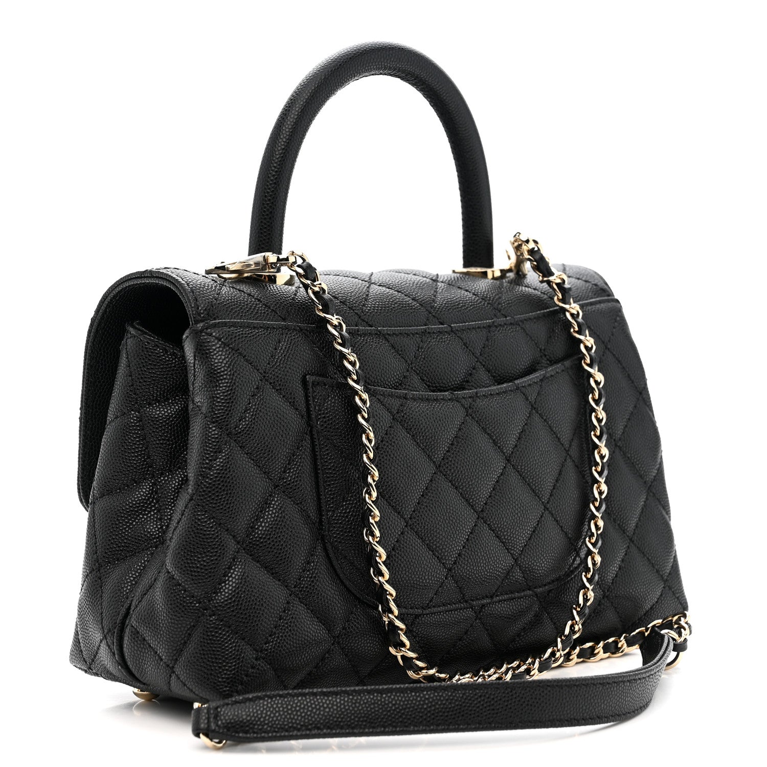 Chanel Caviar Quilted Mini Coco Handle Flap Black