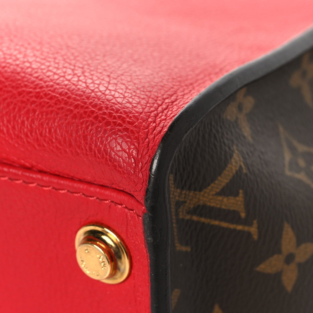 Louis Vuitton Calfskin Monogram On My Side Pirate Red