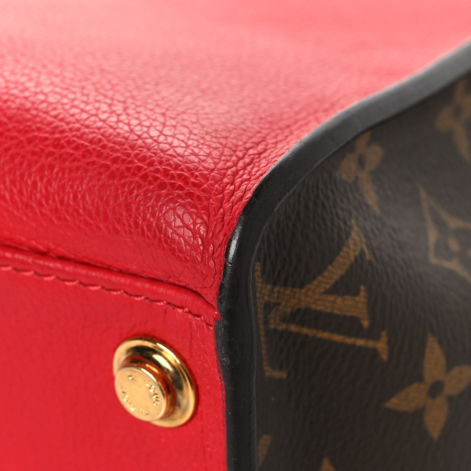 Louis Vuitton Calfskin Monogram On My Side Pirate Red