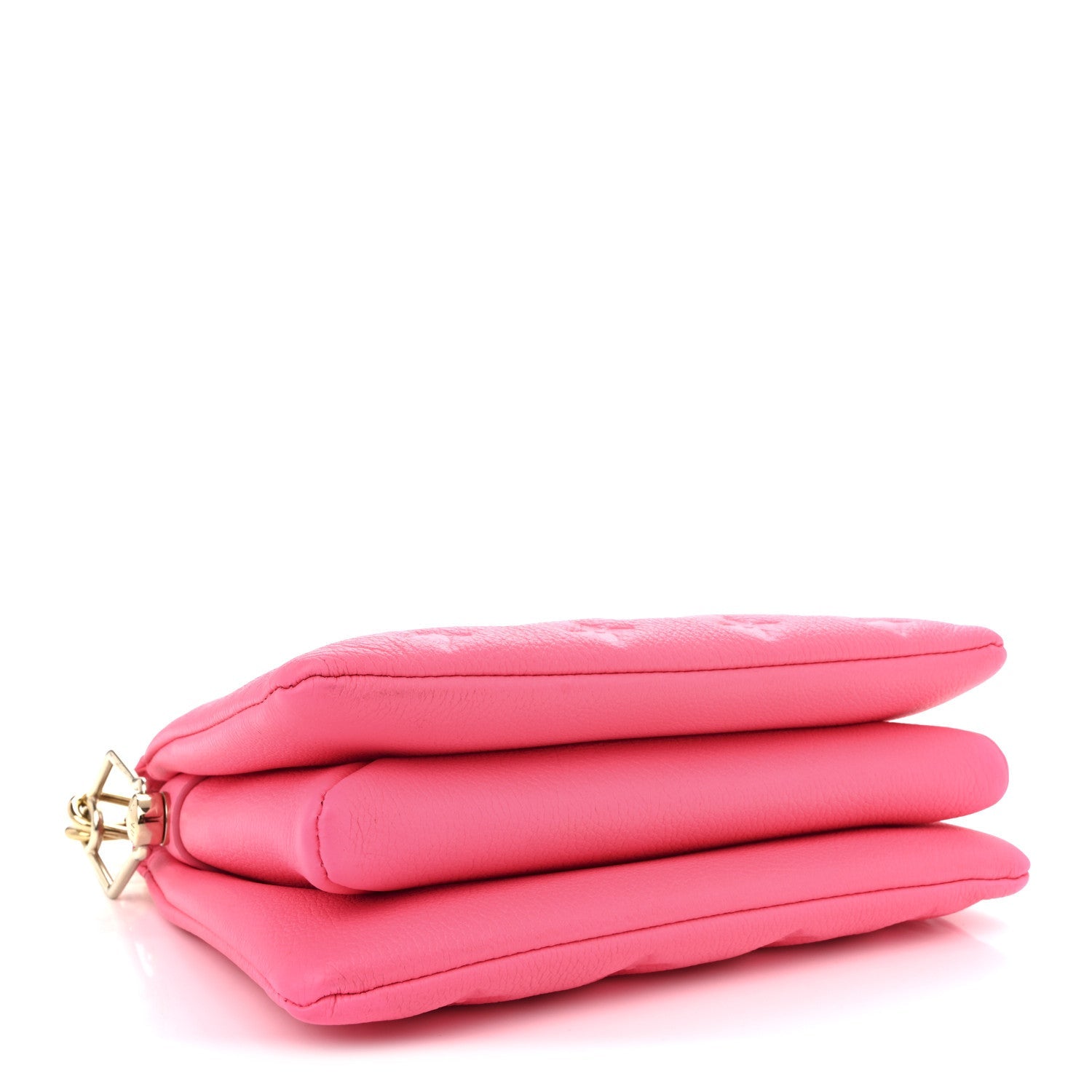 Louis Vuitton Calfskin Embossed Monogram Coussin BB Rose Fluo