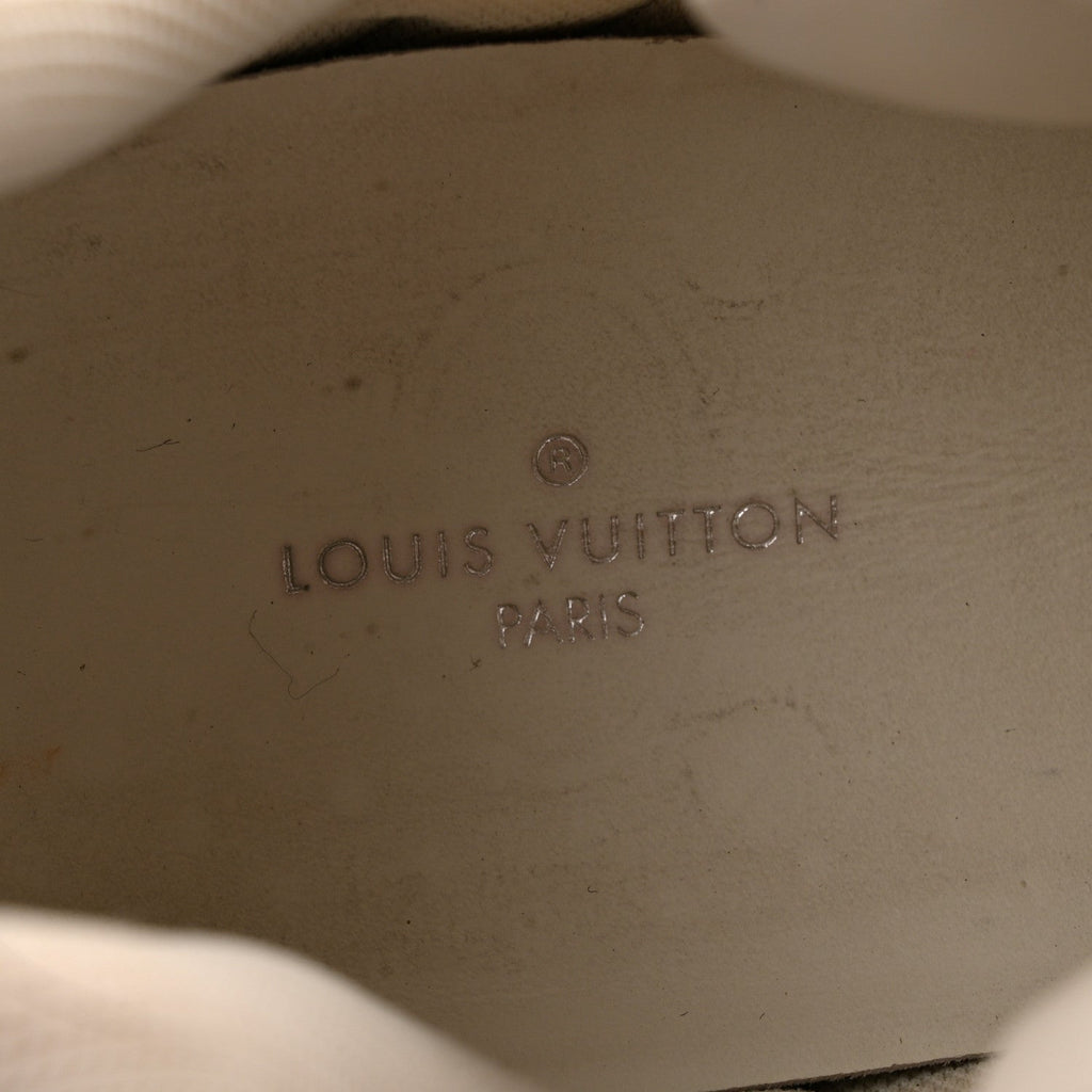 Louis Vuitton Metallic Calfskin Technical Nylon LV Archlight Sneakers 37 White Silver