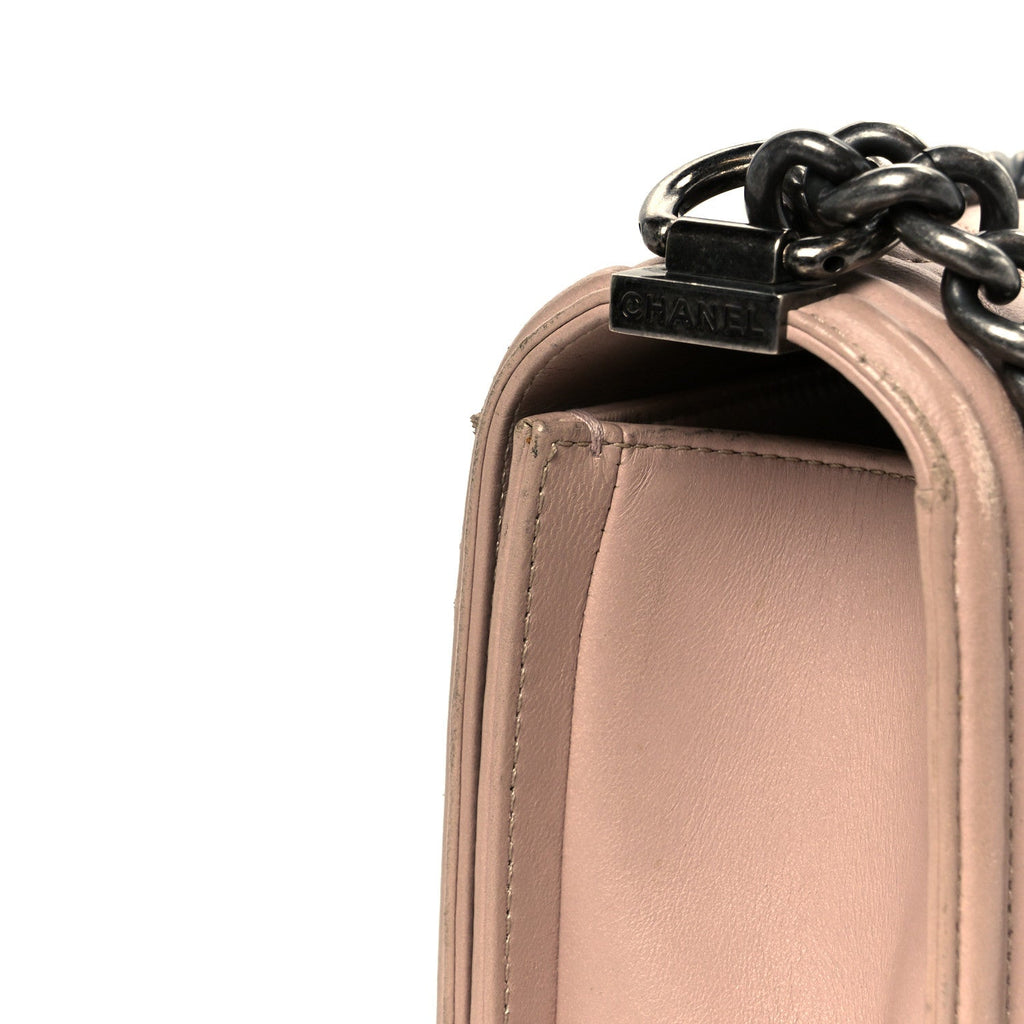 Chanel Lambskin Quilted Medium Boy Flap Light Pink