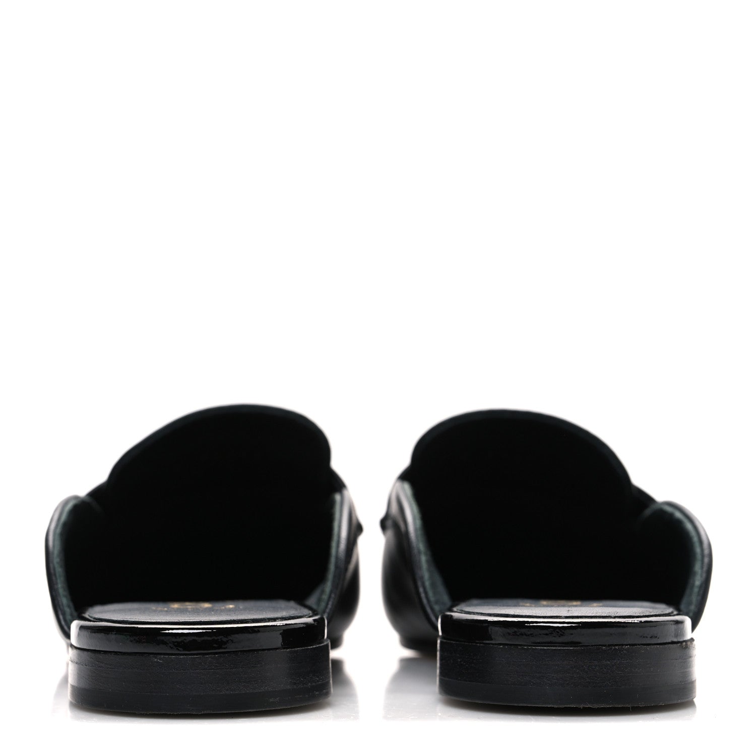 Lambskin CC Mules 38 Black