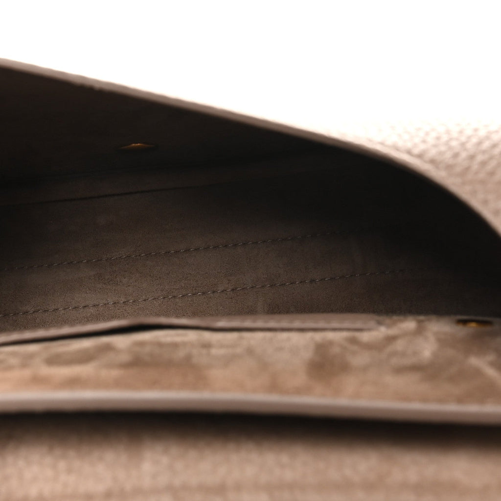 Christian Dior Grained Calfskin Medium Bobby Flap Warm Taupe