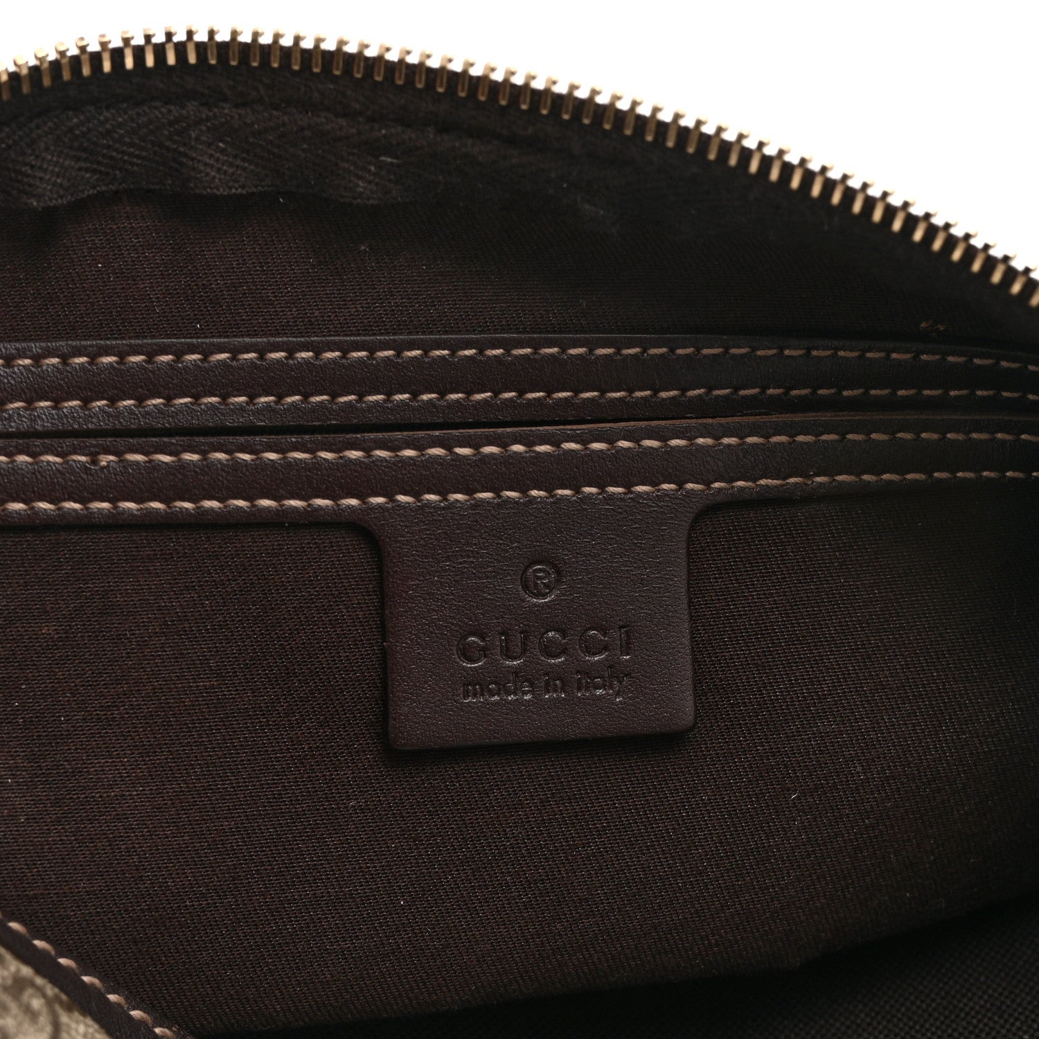 Gucci GG Supreme Monogram Belt Bag Dark Brown