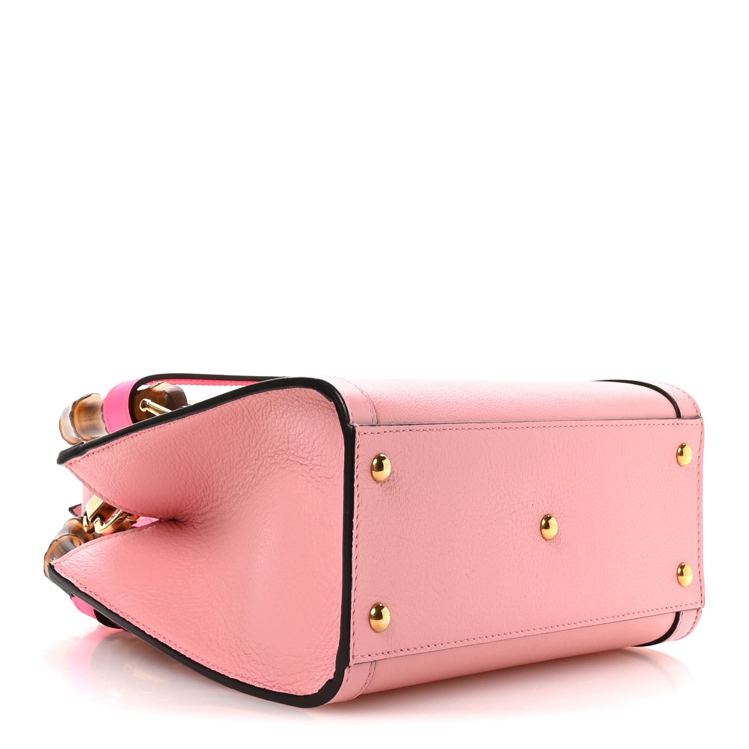 Gucci Wonka Grain Calfskin Mini Diana Tote Bag Wild Rose Fuxia Fluo