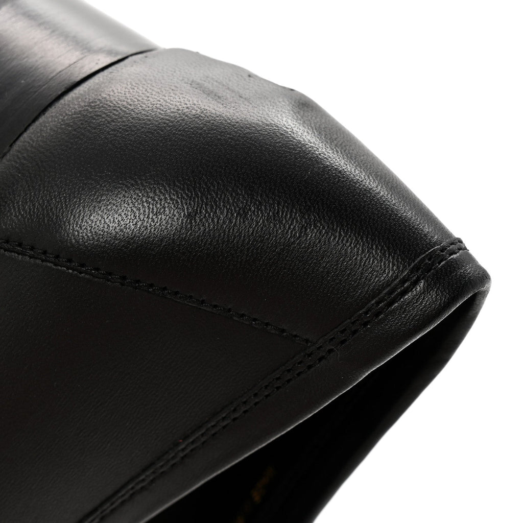 Lambskin Mens Stitched CC Loafers 42 Black