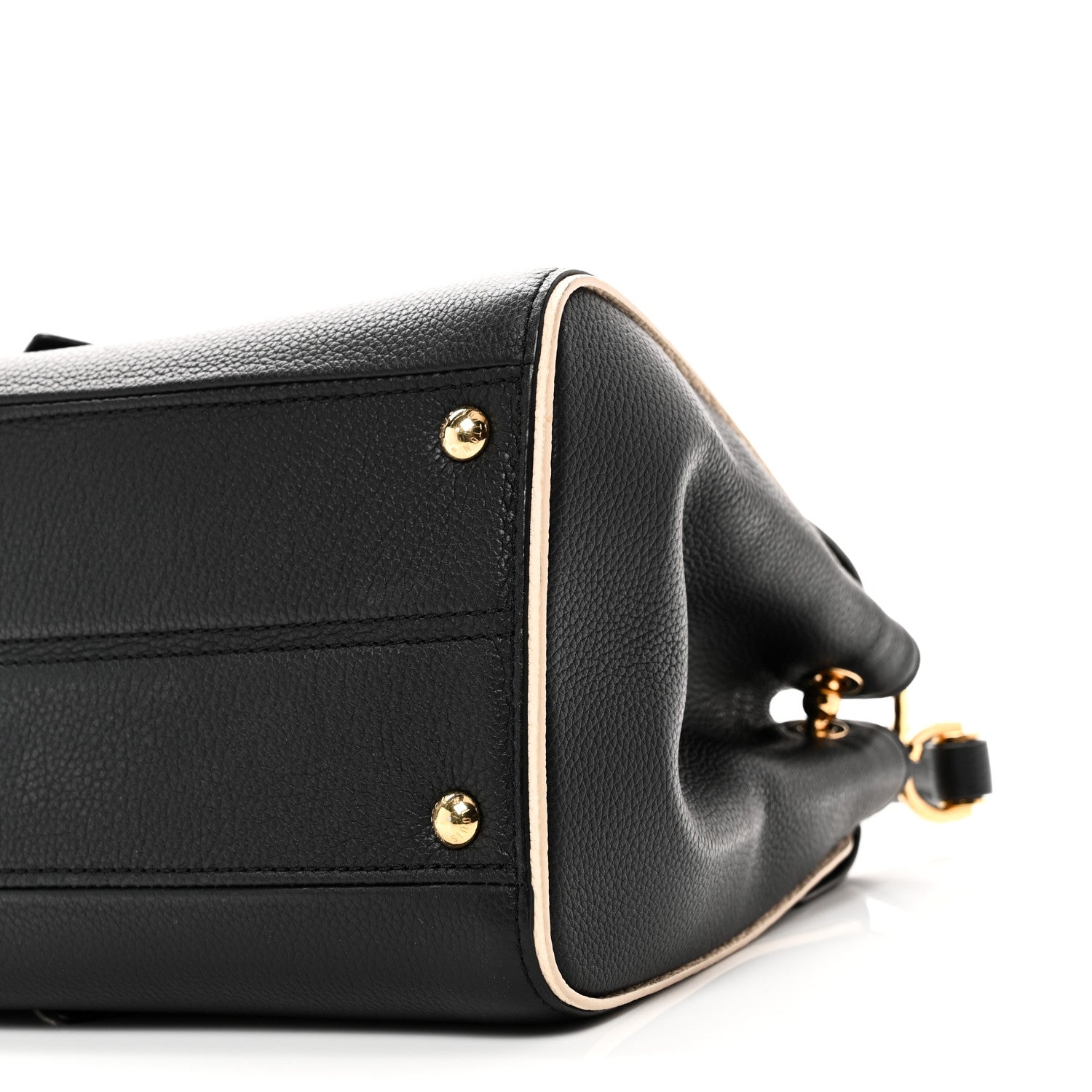 Louis Vuitton Grained Calfskin Monogram Double V Black