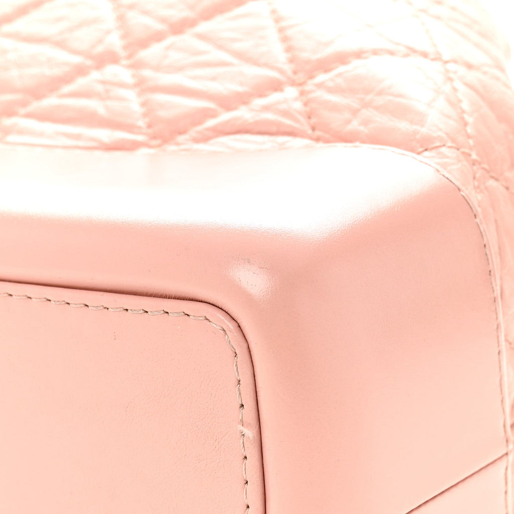 Chanel Aged Calfskin Quilted Small Gabrielle Backpack Pink