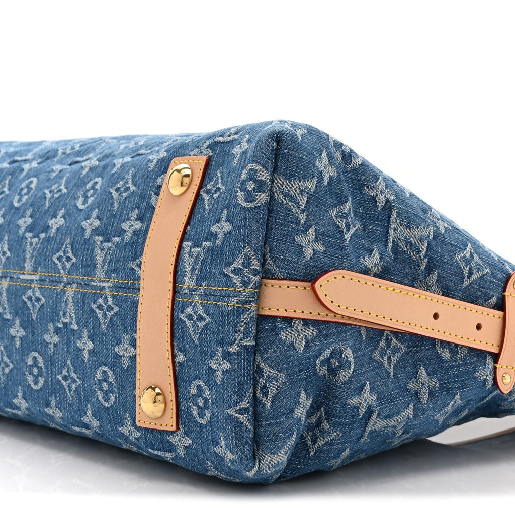 Louis Vuitton Monogram Denim CarryAll MM Blue