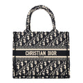 Christian Dior Oblique Small Book Tote Blue Multicolor