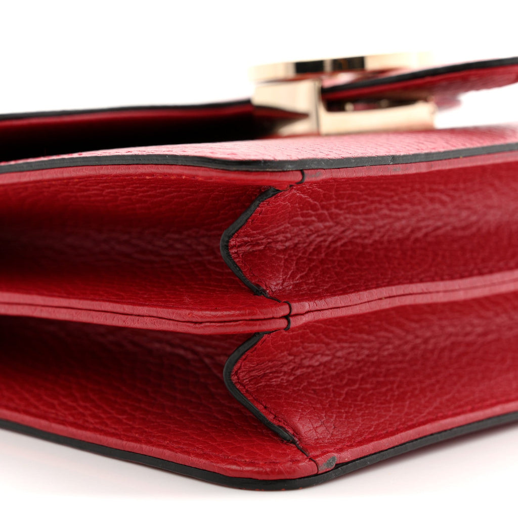 Gucci Dollar Calfskin Small Interlocking G Shoulder Bag Red