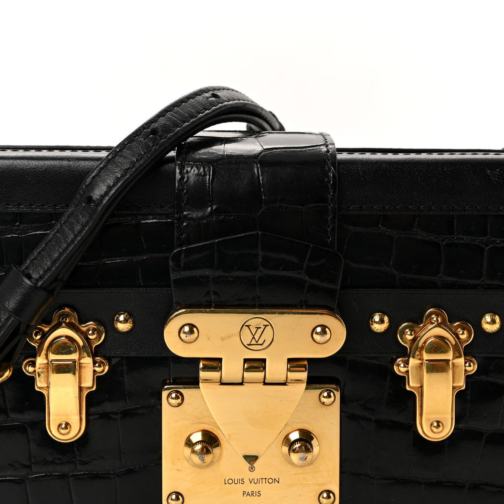 Louis Vuitton Crocodile Petite Malle Black
