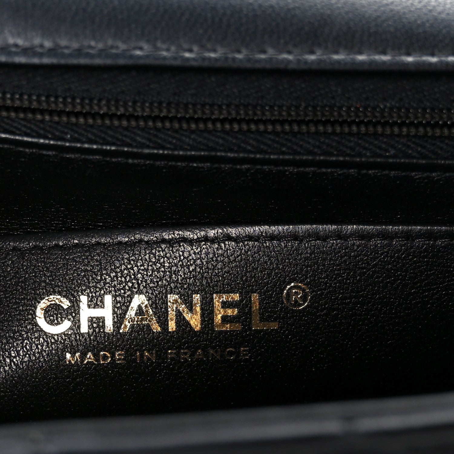 Chanel Lambskin Quilted Mini Rectangular Flap Black
