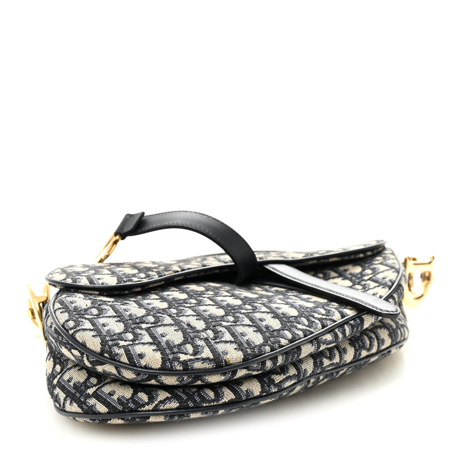 Christian Dior Oblique Saddle Bag Blue