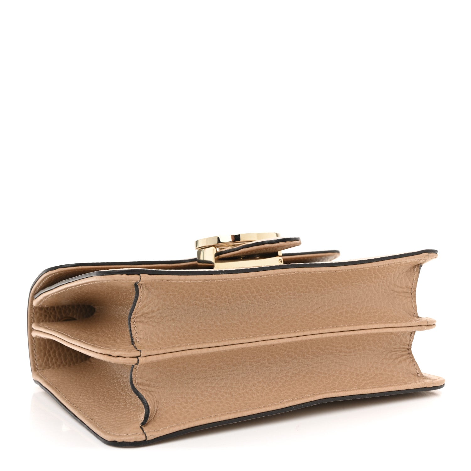 Gucci Dollar Calfskin Small Interlocking G Shoulder Bag Camelia