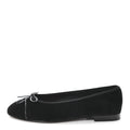 Chanel Suede Cap Toe CC Ballerina Flats 41 Black