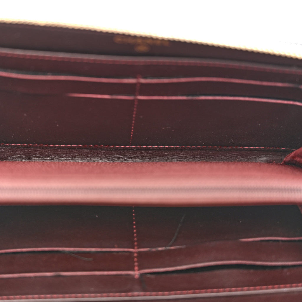 Caviar Quilted Large Gusset Zip Around Wallet Navy
