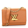 Louis Vuitton Epi Twist Shoulder Bag MM Gold Miel