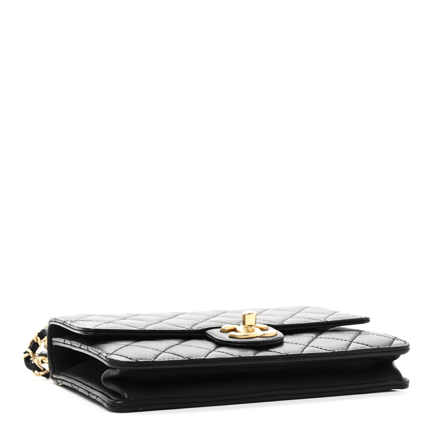 Chanel Goatskin Quilted Small Chic Pearls Flap Black