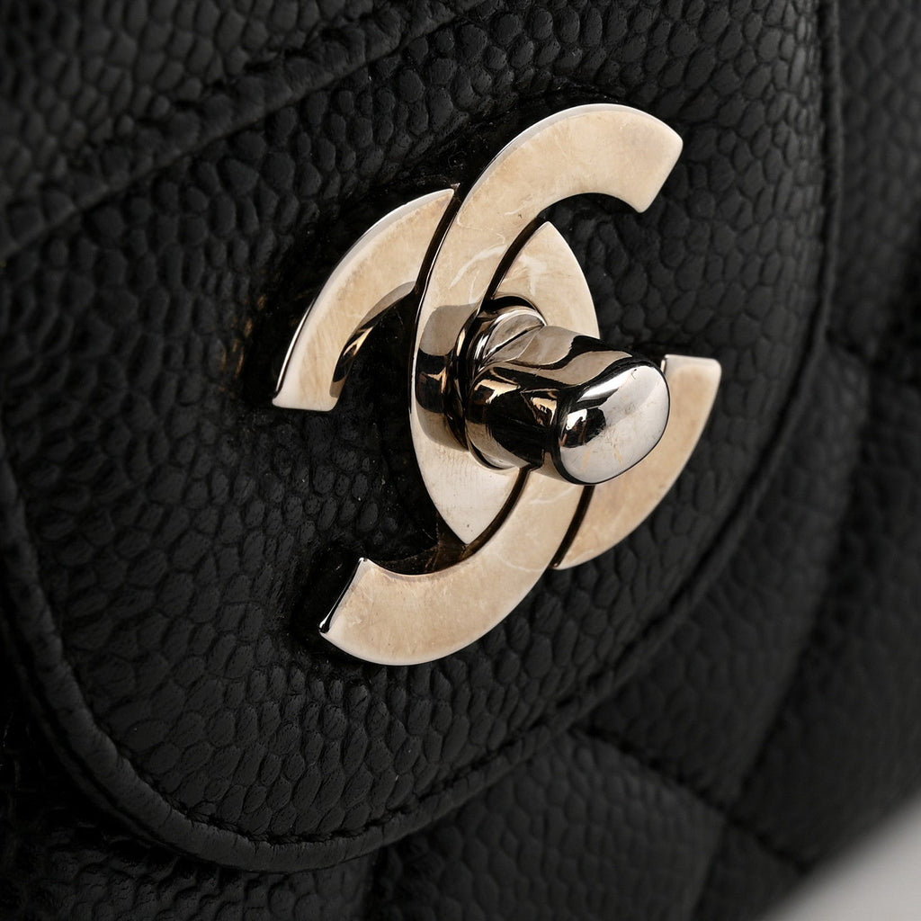 Chanel Caviar Quilted Jumbo Single Flap Black