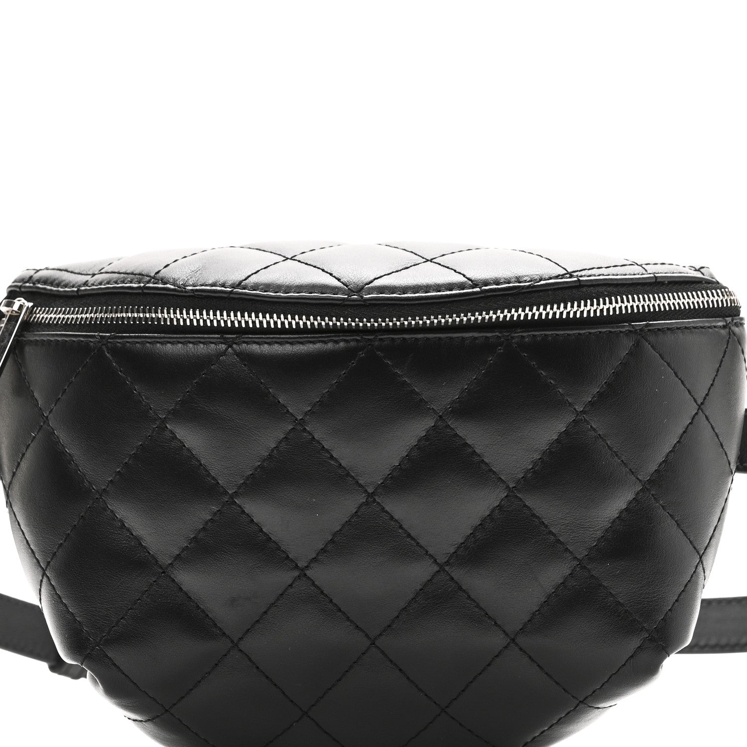 Chanel Calfskin Quilted Waist Belt Bag Black