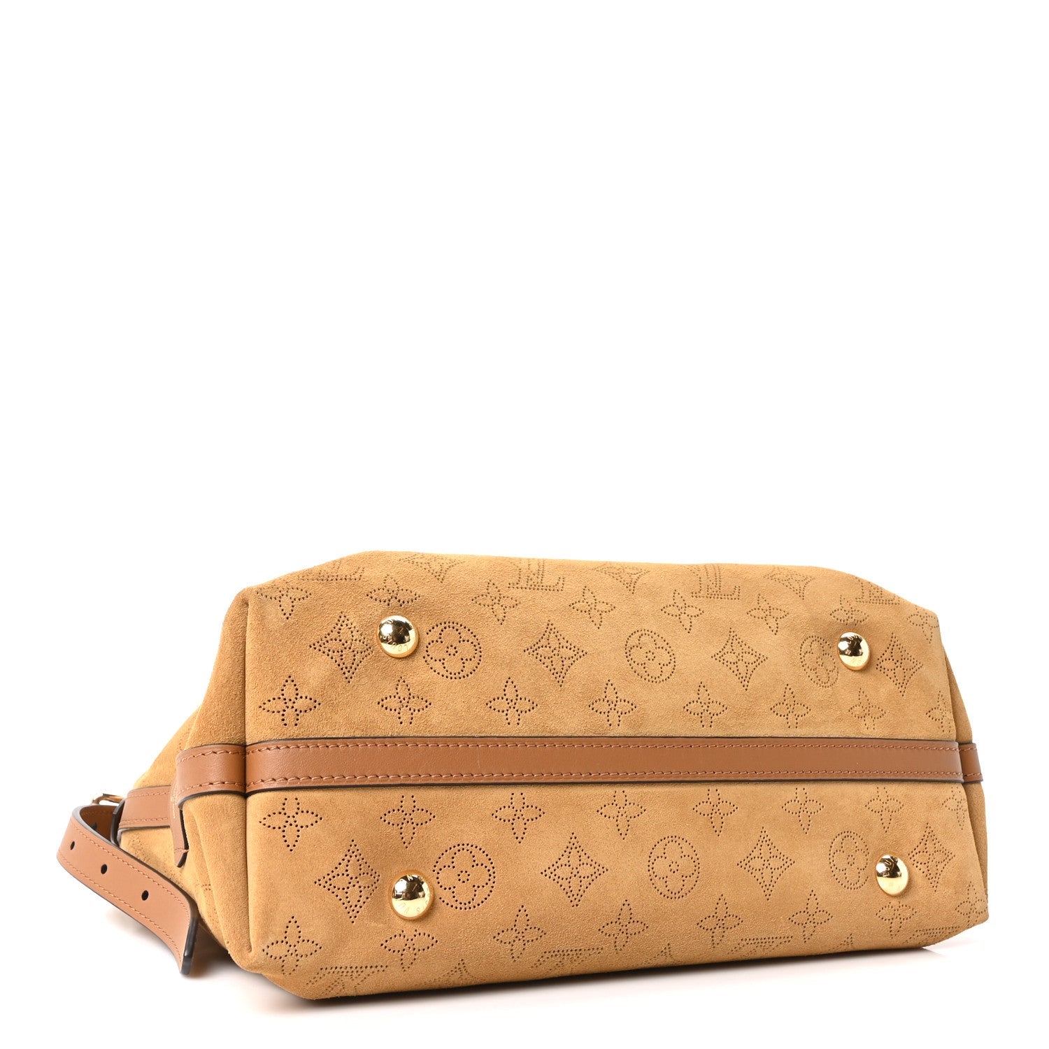 Louis Vuitton Suede Mahina CarryAll PM Beige