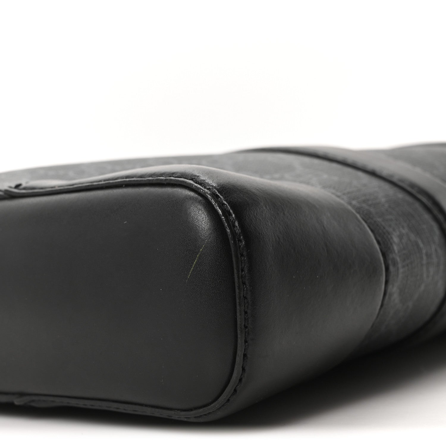 Gucci GG Supreme Monogram Appia Calfskin Web Briefcase Black