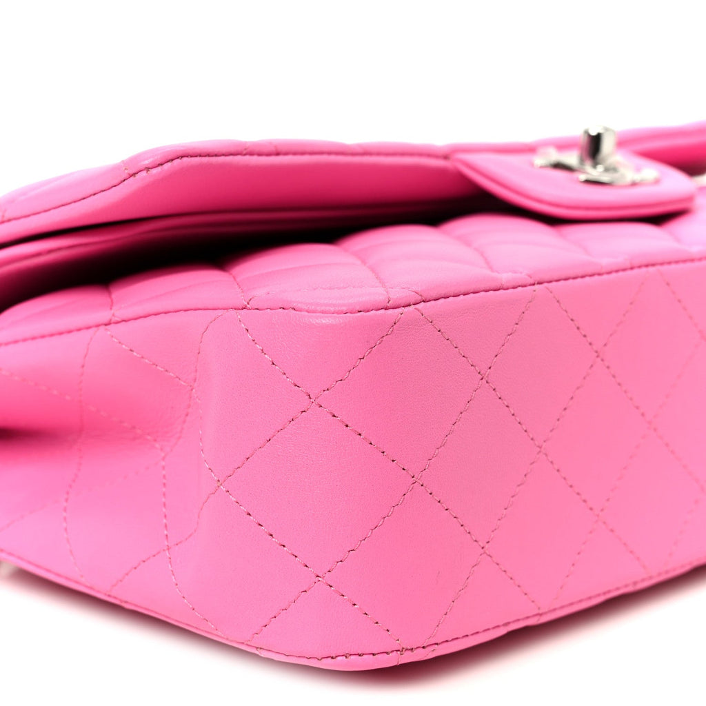 Chanel Lambskin Quilted Medium Double Flap Pink
