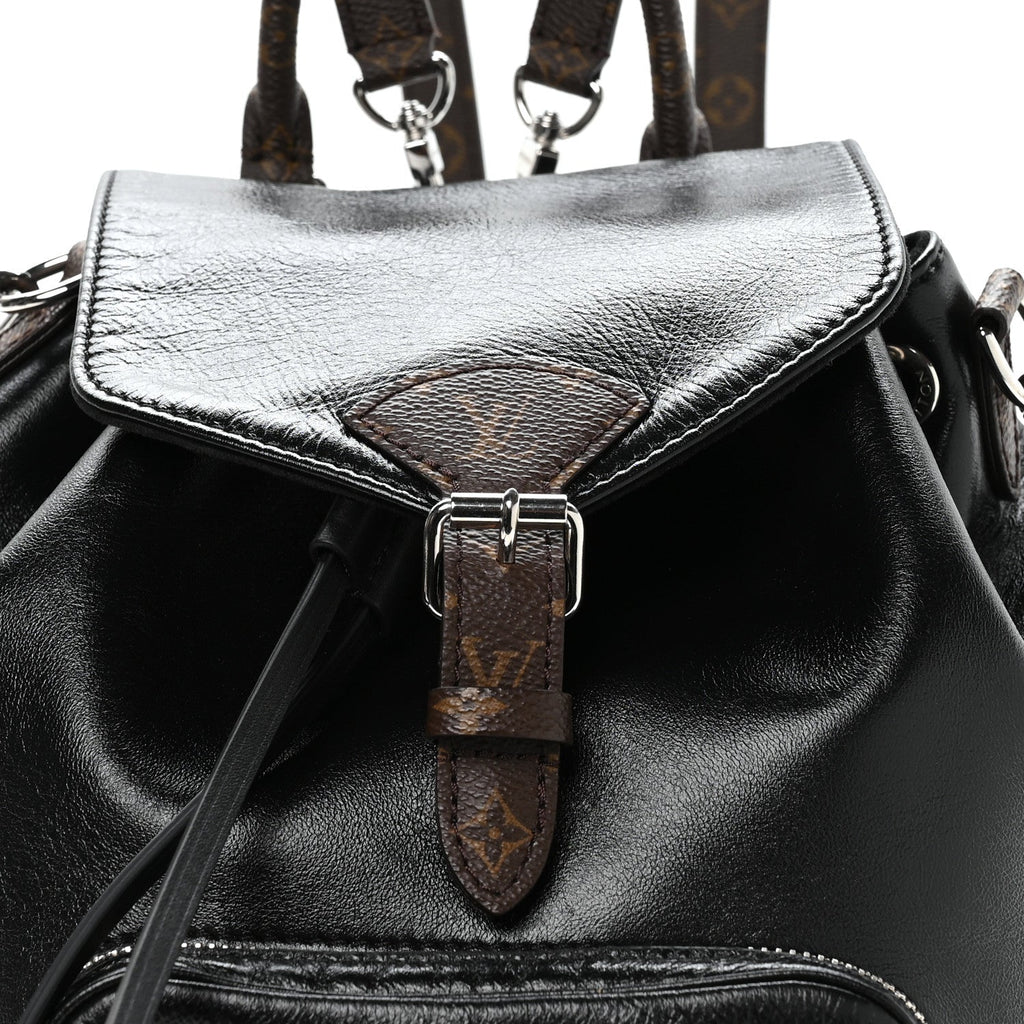Louis Vuitton Lambskin Monogram Montsouris Vibe PM Black