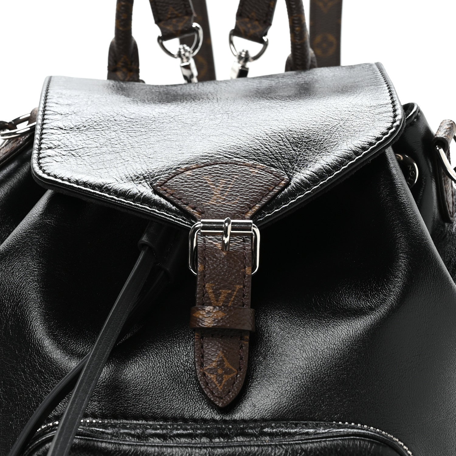 Louis Vuitton Lambskin Monogram Montsouris Vibe PM Black