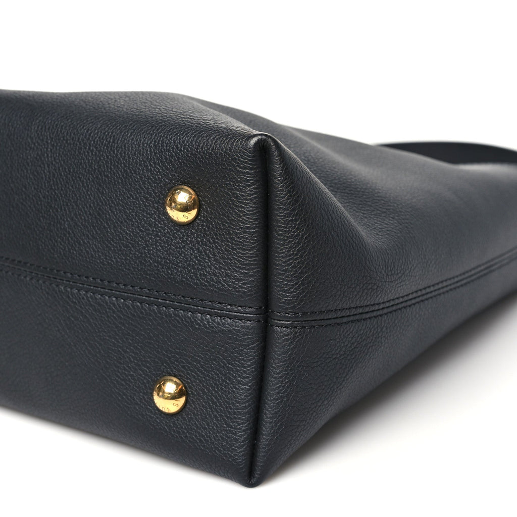 Louis Vuitton Grained Calfskin Low Key Hobo PM Black