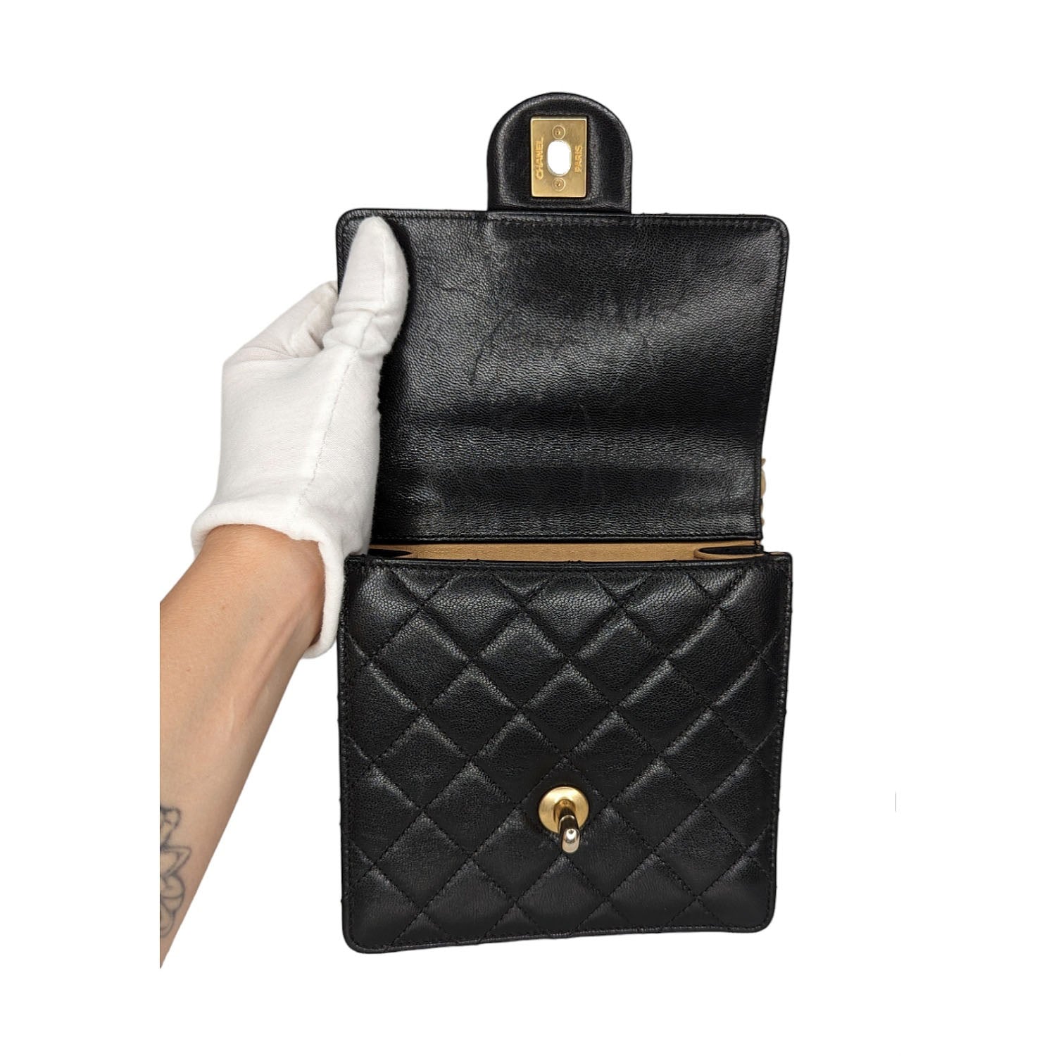 Chanel bag Small Goatskin Quilted Chic Pearls Flap Bag
