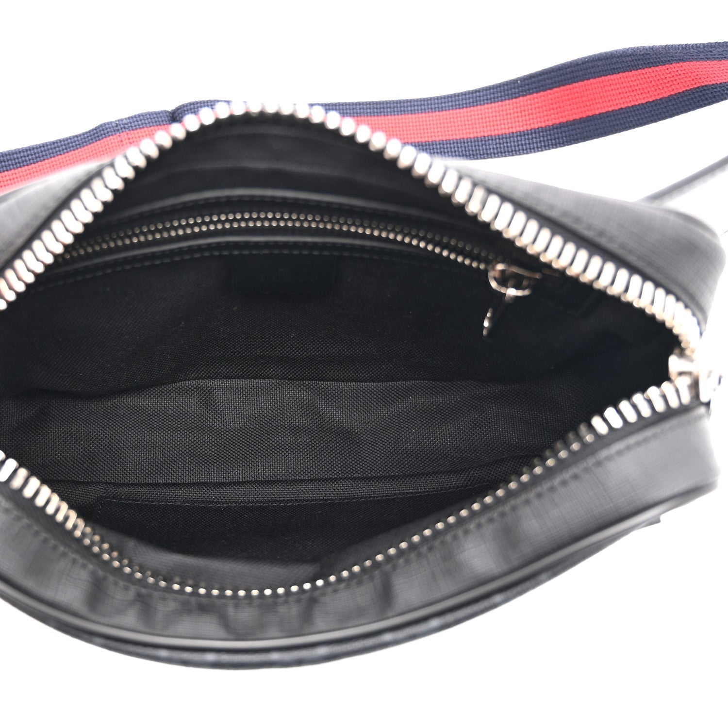 Gucci Soft GG Supreme Monogram Web Belt Bag Black Grey