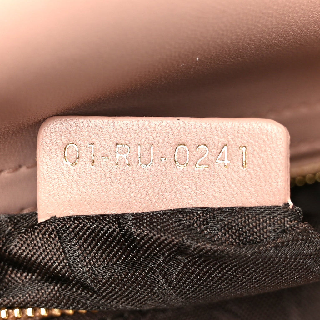 Christian Dior Lambskin Cannage Small My ABCDior Lady Dior Fard