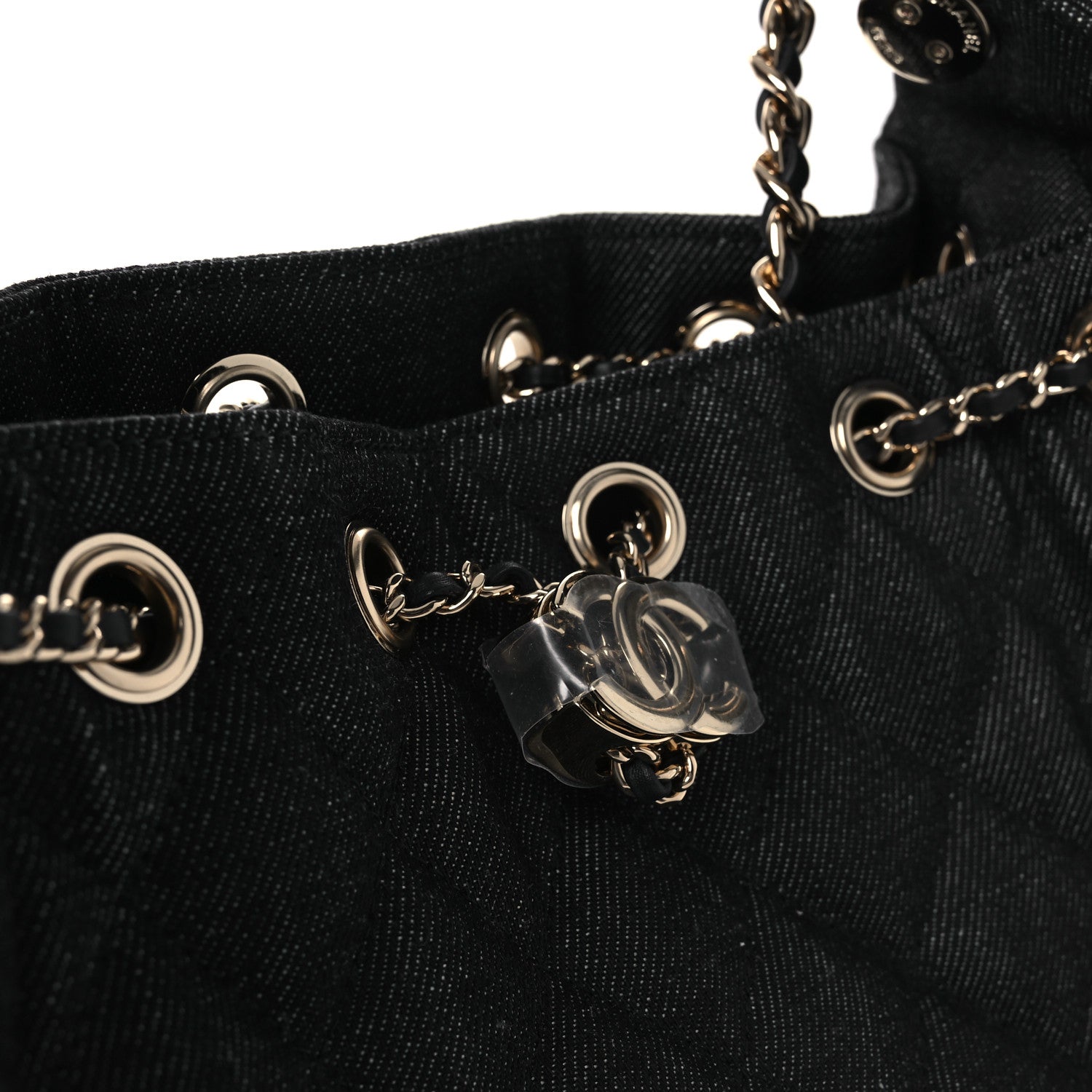 Chanel Denim Quilted Mini Chanel 25 Handbag Dark Blue