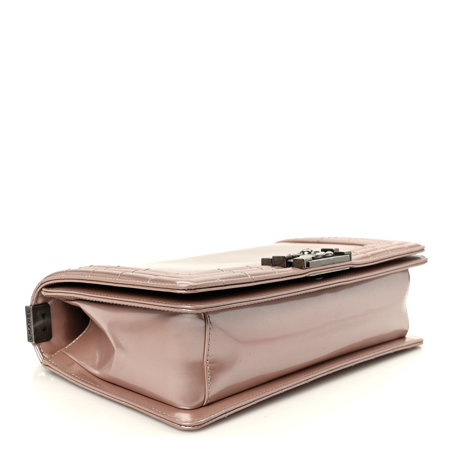 Chanel Iridescent Glazed Calfskin Medium Boy Flap Light Pink