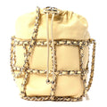 Chanel Lambskin Bucket Chain Drawstring Bag Yellow