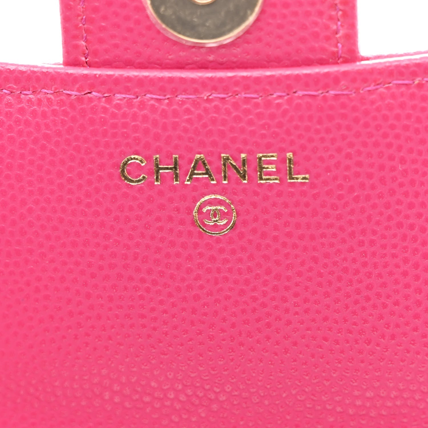Chanel Caviar Quilted Flap Phone Holder With Chain Pink