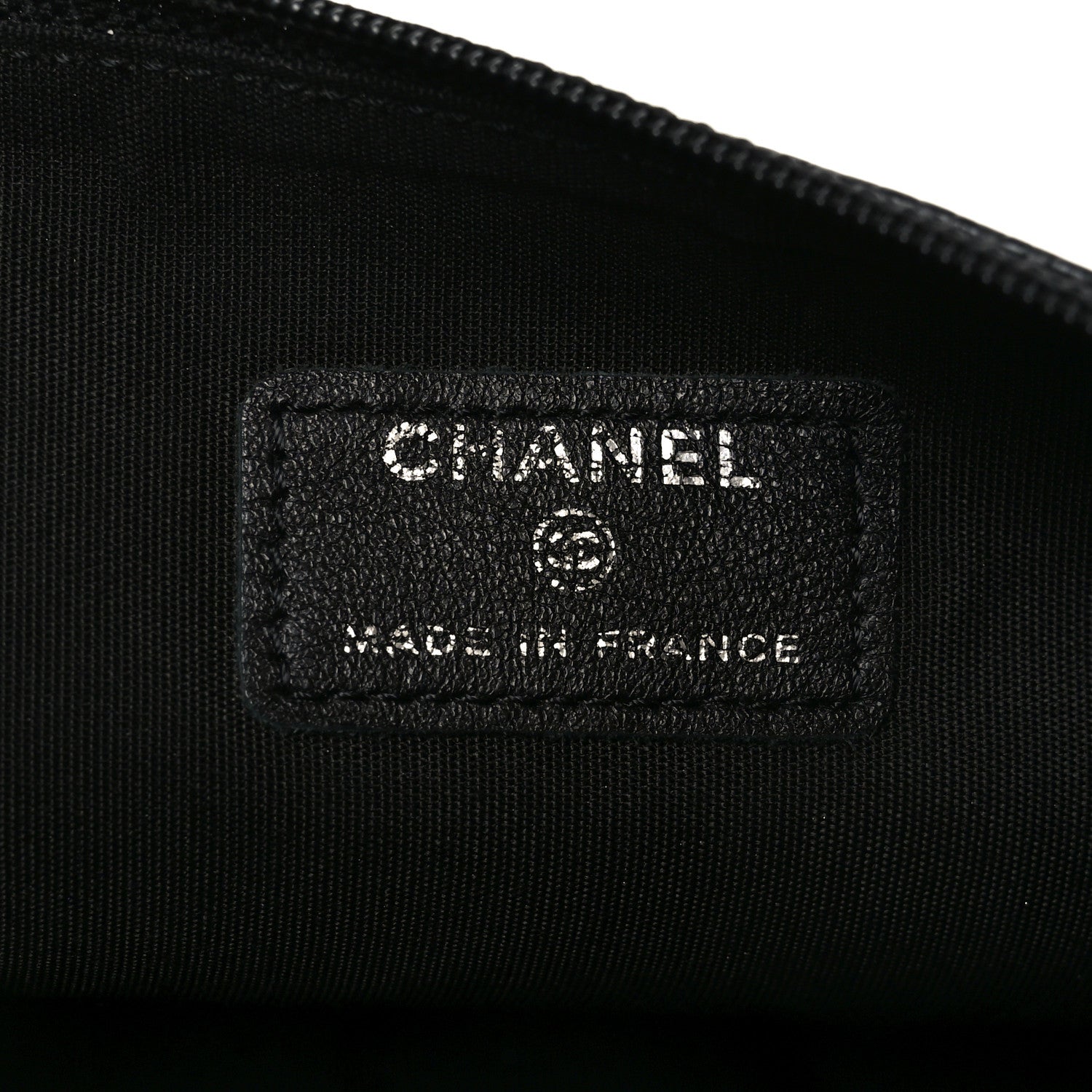 Chanel Caviar Timeless CC Cosmetic Pouch Clutch Black