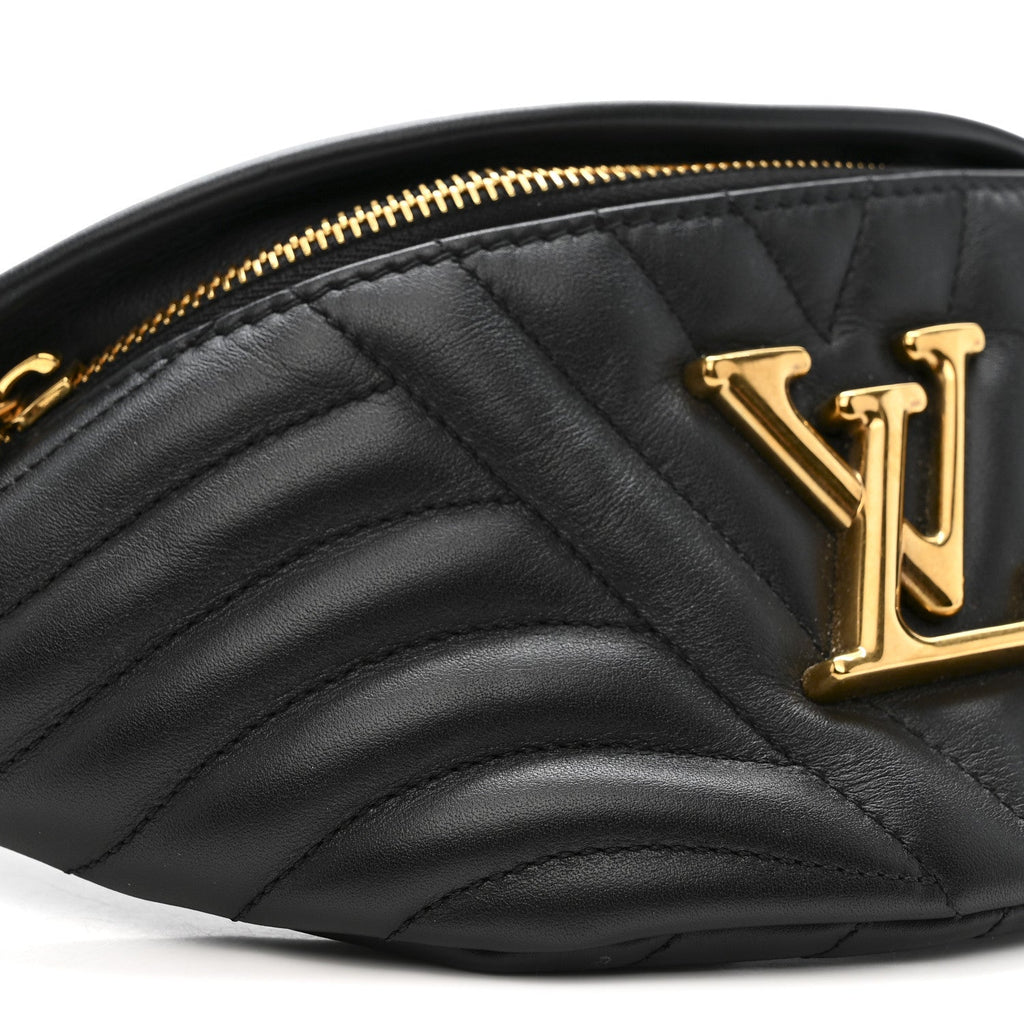 Louis Vuitton Calfskin Quilted New Wave Bumbag Black