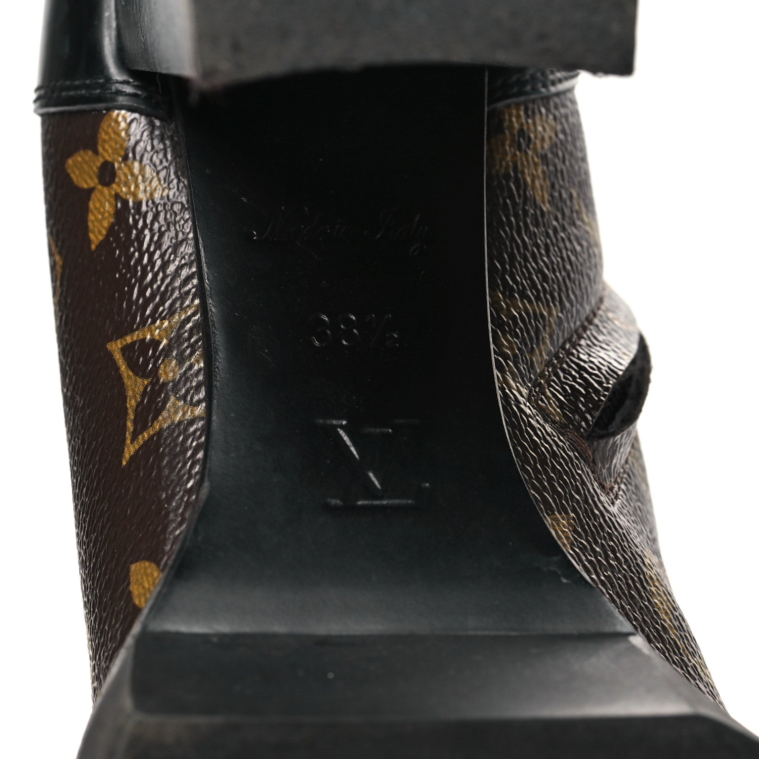 Louis Vuitton Patent Calfskin Monogram Star Trail Ankle Boots 38.5 Black